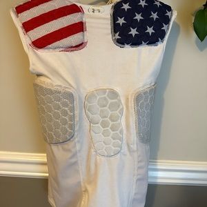 Under armor youth, medium compression padded football shirt